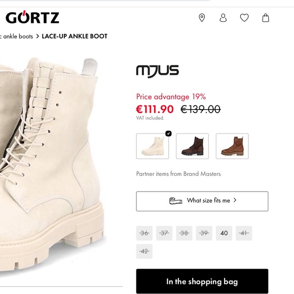 MJUS lace up ankle boots offwhite size 36 - Picture 3 of 13